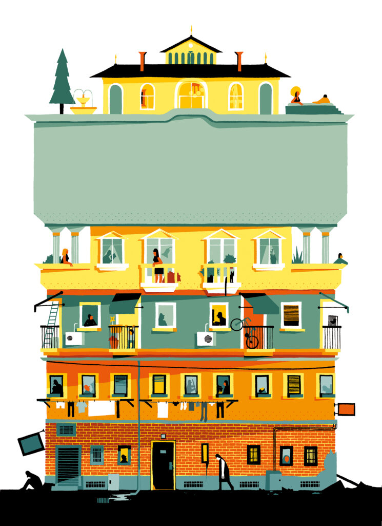 ILUSTRACION EDIFICIO ESPANA DANIEL MONTERO GALAN