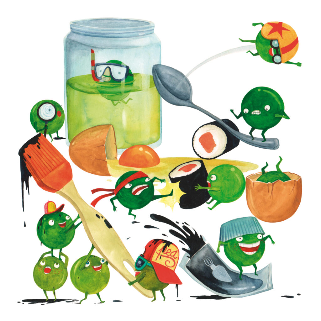 LA REBELION DE LAS VERDURAS GUISANTES